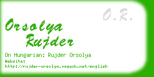 orsolya rujder business card